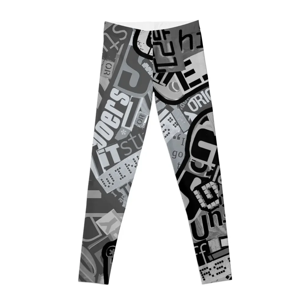 

Typography Grayscale Leggings sportswear woman gym 2025 sport set sports for push up Womens Leggings