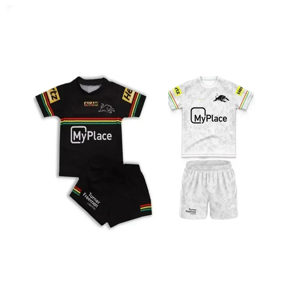 2024 Penrith Panthers Kids Kit Training Rugby Jersey Size:16-26 （Print Custom Name Number）