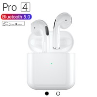Pro4 True Wireless Earbuds Bluetooth 5.0 Headphones Sport Music Earphones with Mic Deep Bass Waterproof Noise Cancelling