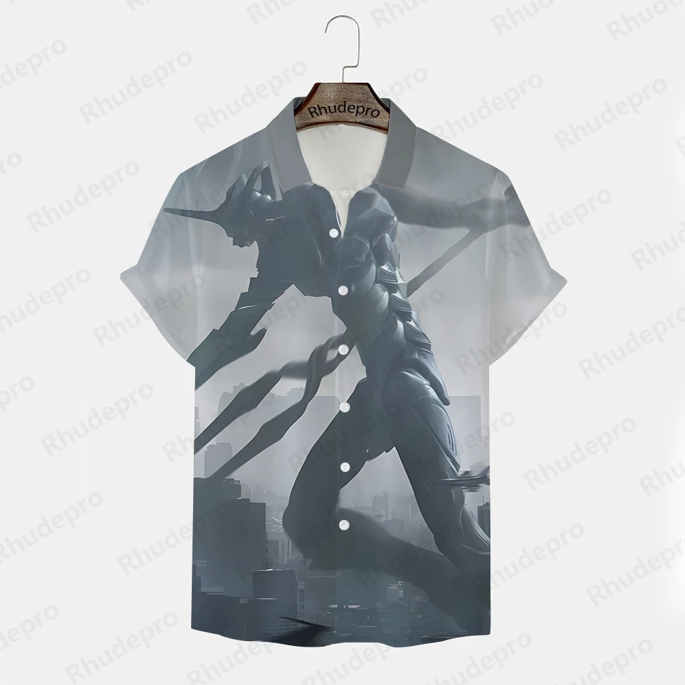 Camisa Neon Genesis Evangelion masculina, Streetwear Hip Hop, Roupas extragrandes, Roupas Y2K, 5XL, Moda, Tamanho extragrande, 5XL, 2024