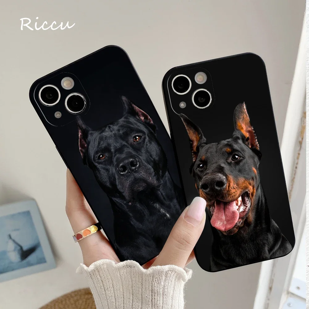 Animal Dachshund Doberman dog Phone Case FOR IPhone 15 14 11 12 Pro 8 7 Plus X 14 Pro MAX SE2020 12 XR XS 13 Back Cover