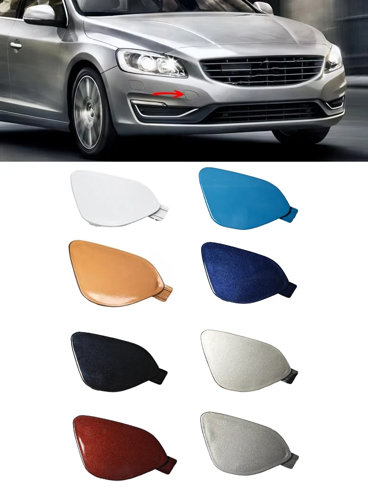 Para volvo v60 s60 s60l 2014 2015 2016 2017 tampa do olho de transporte do reboque do carro amortecedor dianteiro gancho de reboque capa tampa do reboque dianteiro