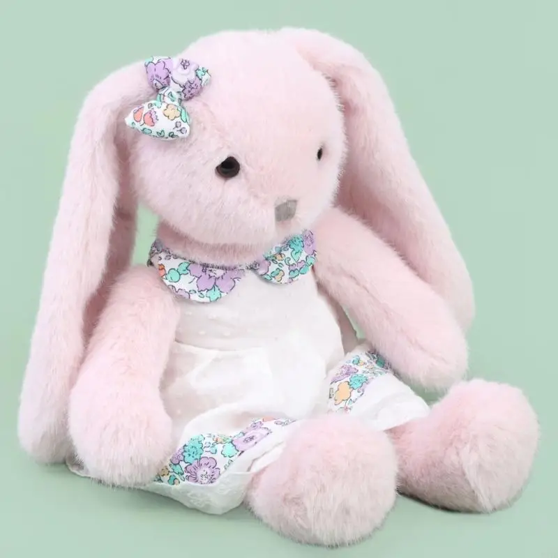 

A5YC Lovely Rabbit Stuffed Animals Sweet Toy Soft Comfortable Rabbit Doll Early Education Toddlers Toy