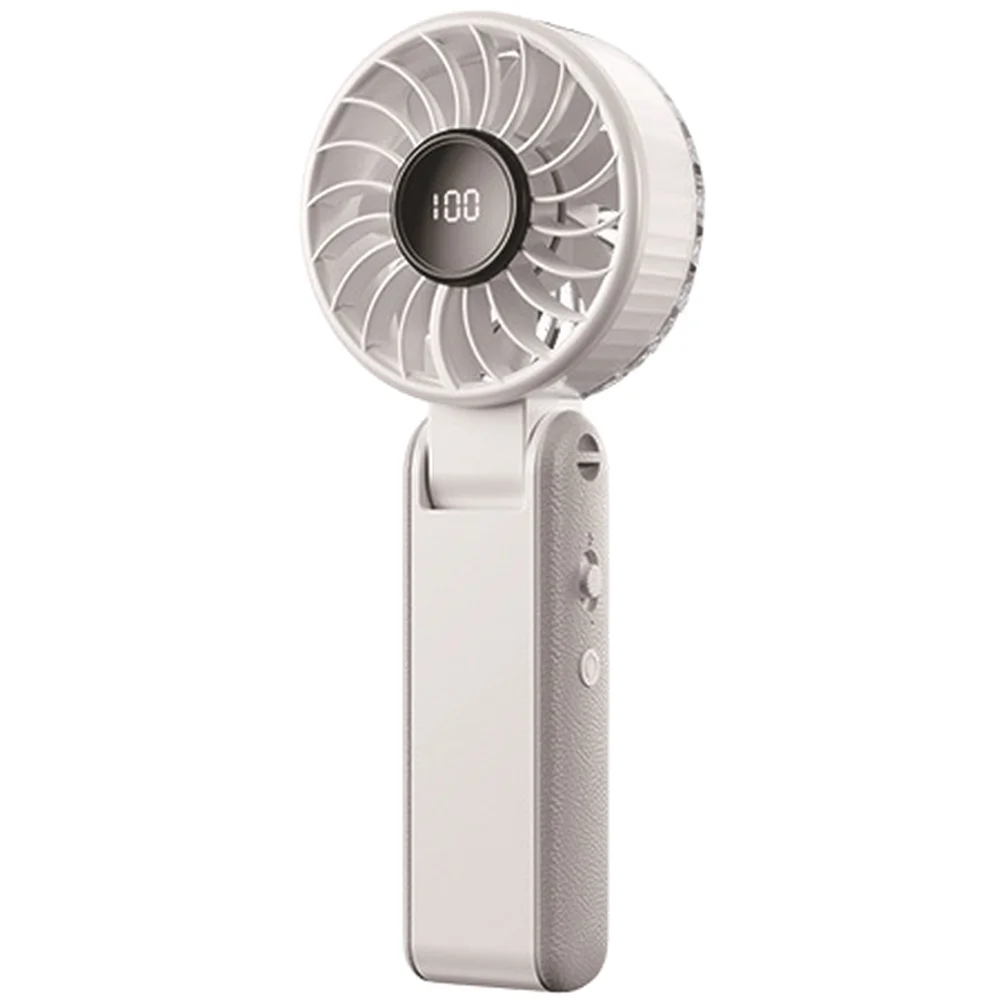 Handheld Fan Featuring Digital Display 100-Step Adjustable Airflow USB Rechargeable Battery Long Runtime Quiet Performance
