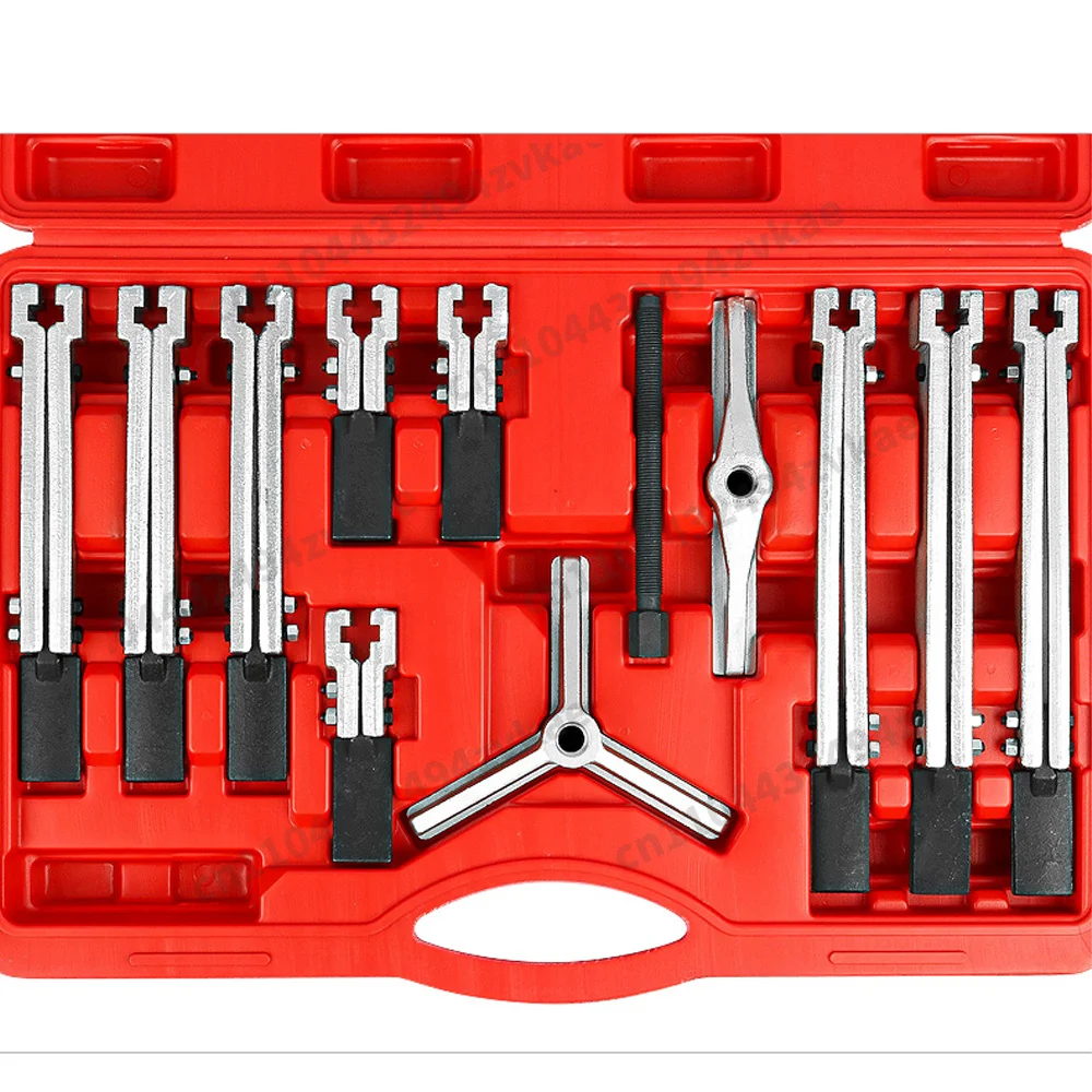 13-Piece Two-Jaw/Three-Jaw Puller Set with Extended Crossbeamfor Internal and External Bearing Puller and Separation，