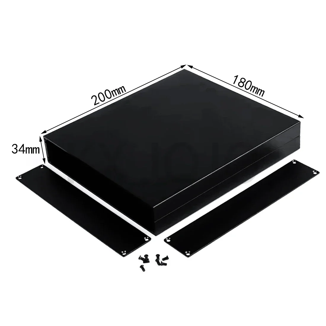 

Aluminum Enclosure 180*34*90/200mm Waterproof Split Box Black Type Case Electronic Box DIY Power Housing Instrument