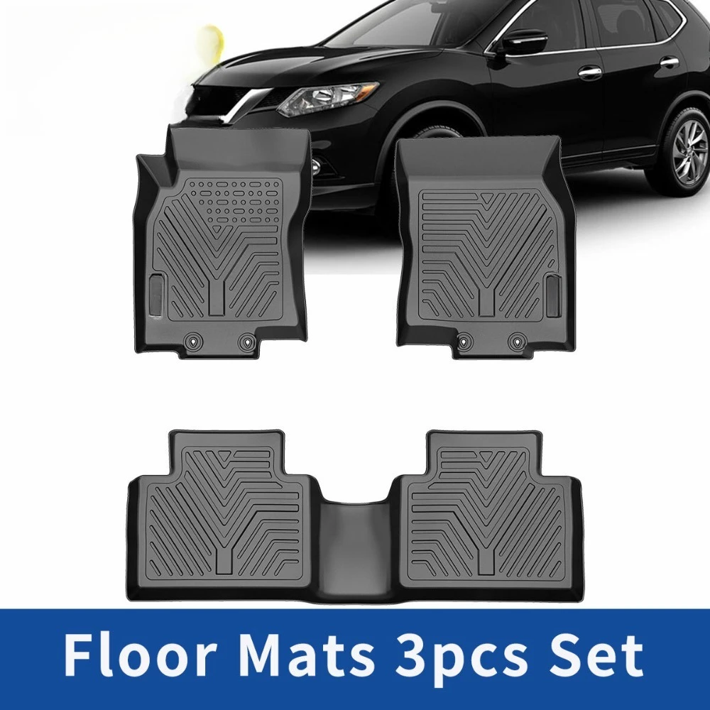 

3D Floor Mats for 2014- 2020 Nissan Rogue All Weather Anti-Slip TPE Floor Liners