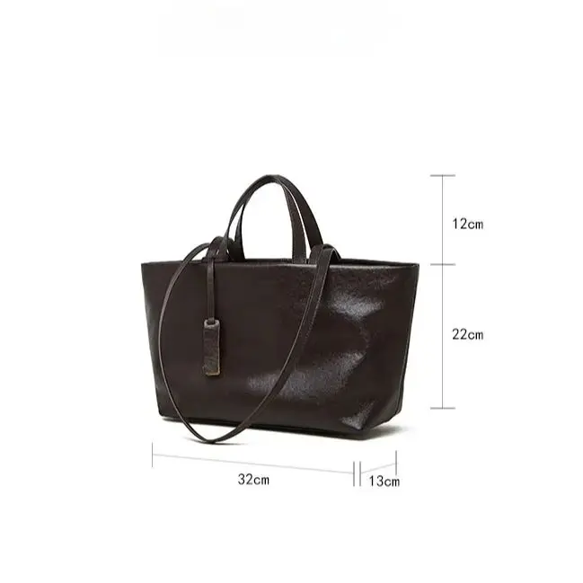 Women's Underarm Single-Shoulder Cowhide Tote Bag Niche Crossbody Vintage Soft Leather Large Capacity
