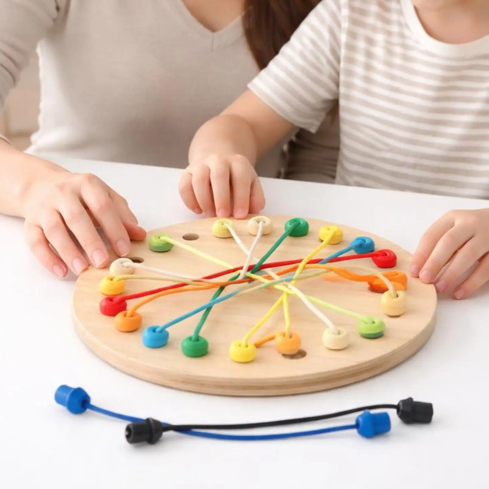 Educational Children Logic Game Wooden String Untangling Puzzle Board Game for Kids Problem Solving 5
