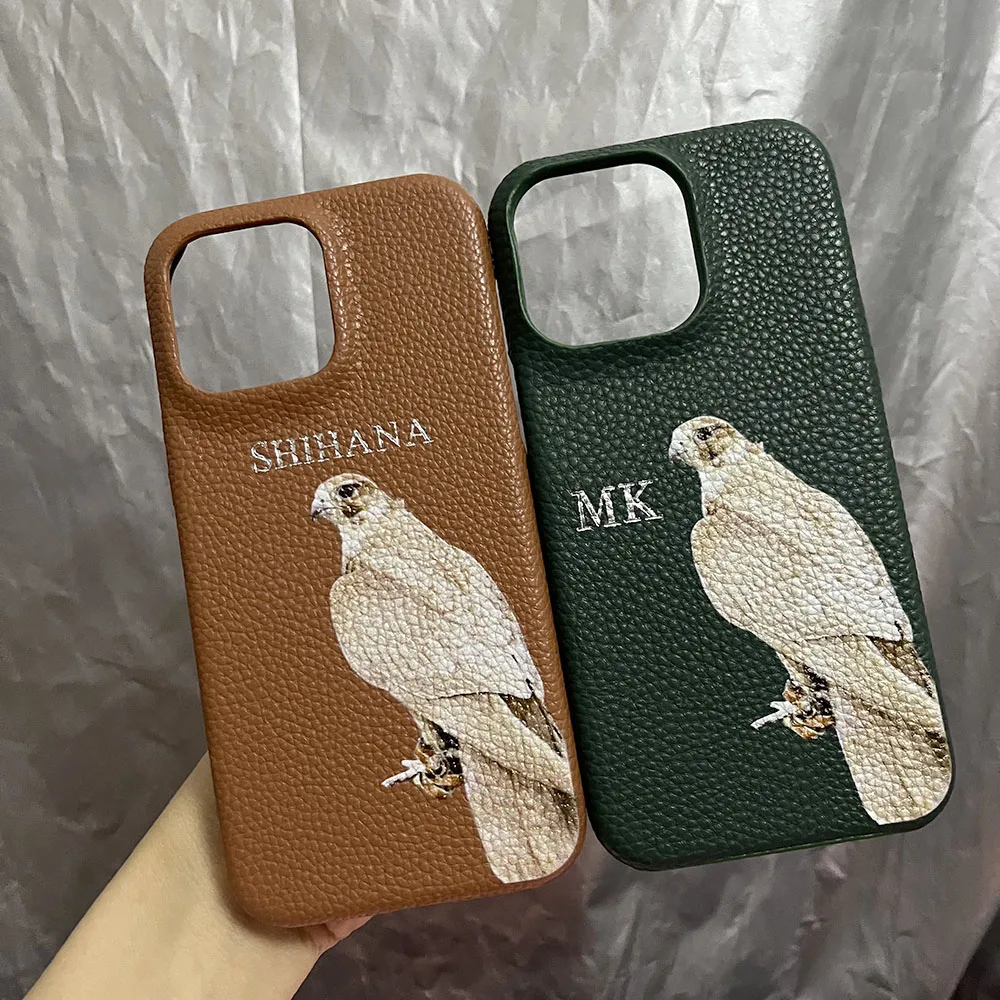 Custodia in pelle personalizzata con nome personalizzato per iPhone 16 14 13 12 11 Pro Max iniziali lettere cafr saya Cover 13 14 15 Pro Max