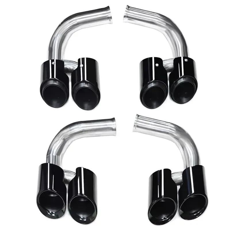 Stainless Steel Carbon Fiber Car Exhaust Tip Performance System Quad Muffler for Cayenne Hot Sale Exhaust Pipes