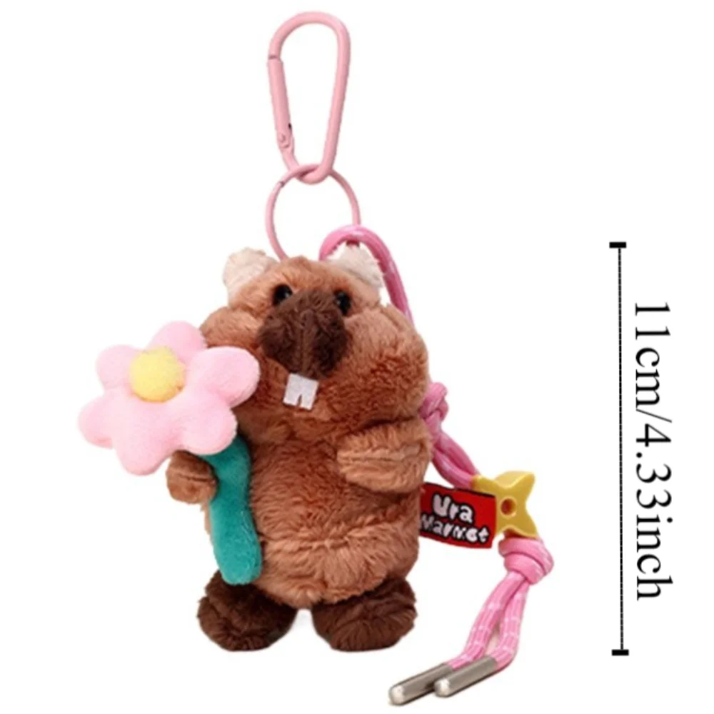 عقد زهرة محاكاة جرذ الأرض محشوة Keyrings رقيق جمع Groundhog باقة قلادة نابض بالحياة مريحة