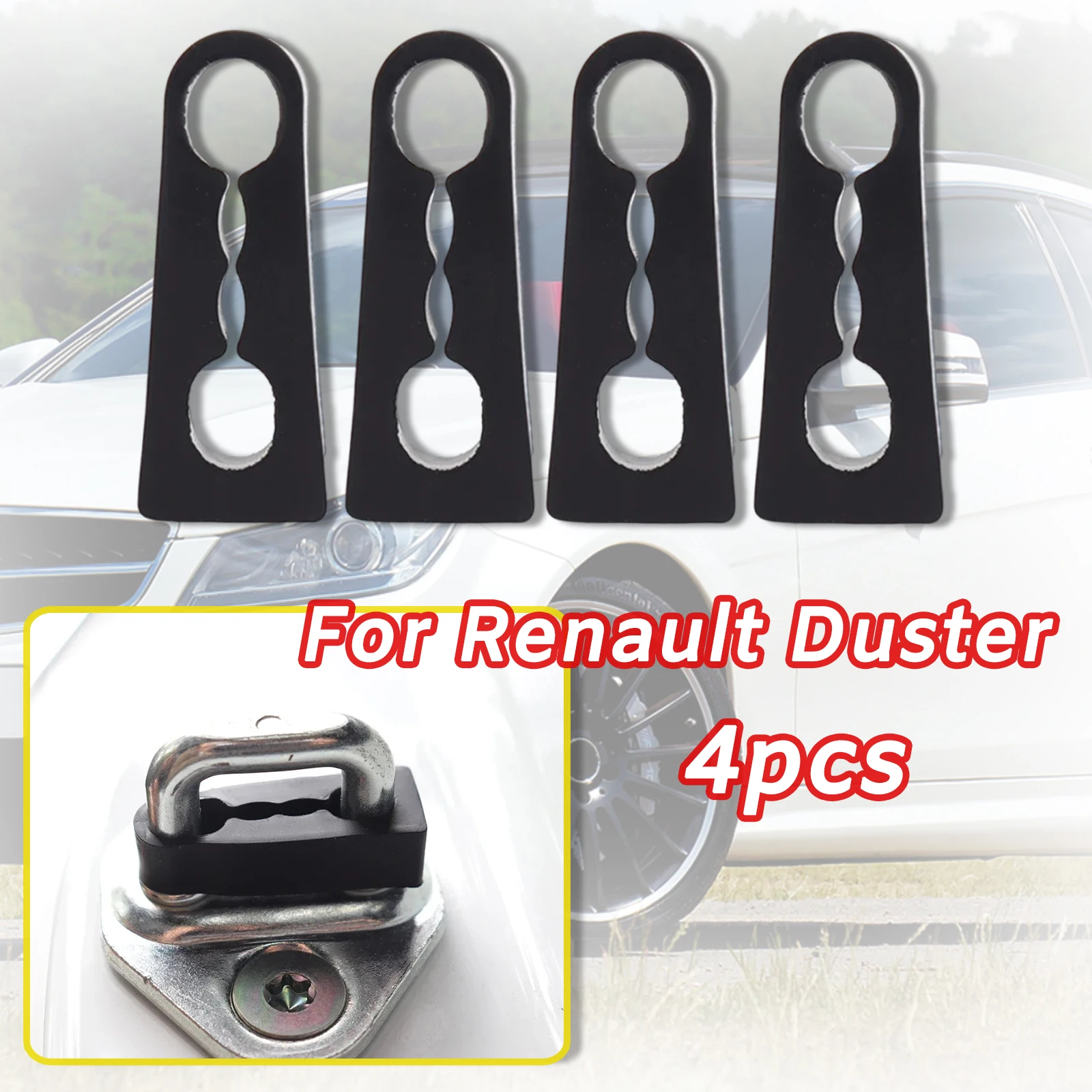 

4pcs for Renault Duster Dacia Duster HMDoor Lock Damper Buffer Deadener Seal Stop Soundproof Deaf Protector 18-2023 Cushion Pad