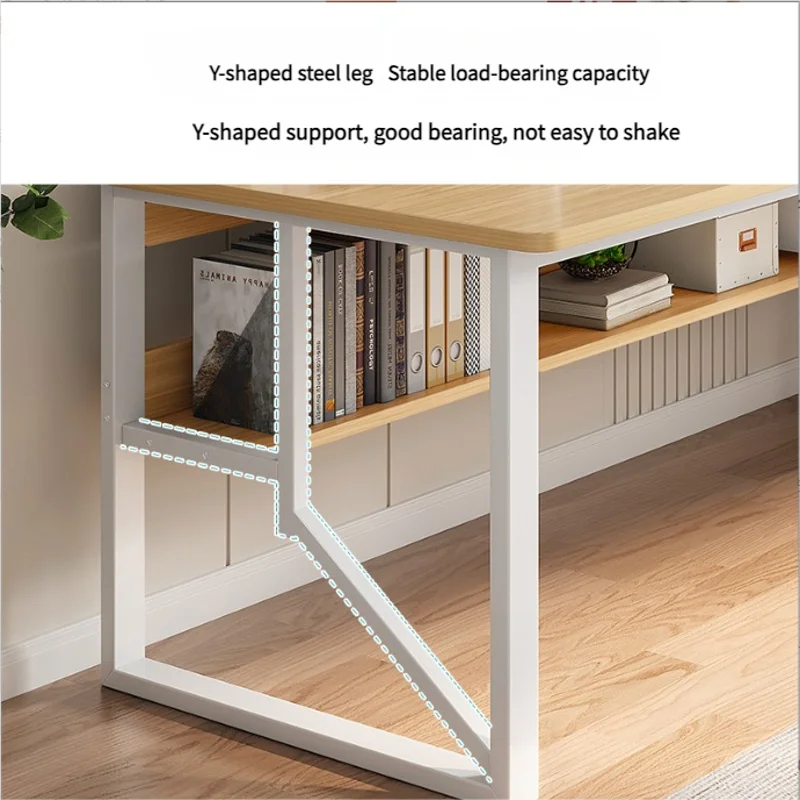 Modern Integrated Desk And Bookshelf for Home Use Simple Design with Storage Rack Ideal for Students' Study Computations