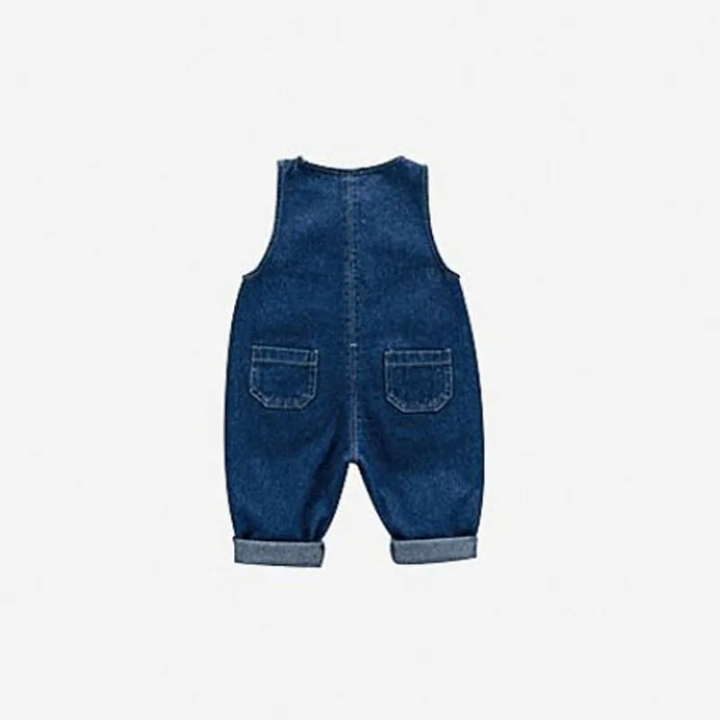 Korean Style Children\'s Denim Overalls Girls Boys Suspenders Loose Casual Style Jumpsuits Spring Autumn All-match trousers