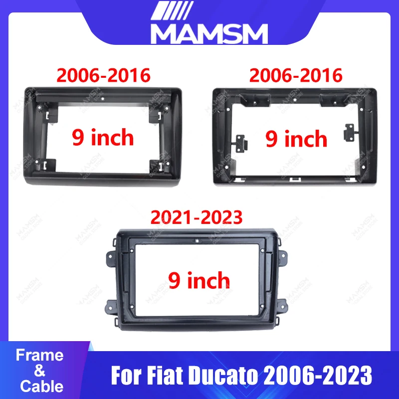 For Fiat Ducato 2006--2023 9inch Low-End/High-End Car Radio Stereo Android GPS Multimedia Radio Fascia Panel Dashboard Frame Kit