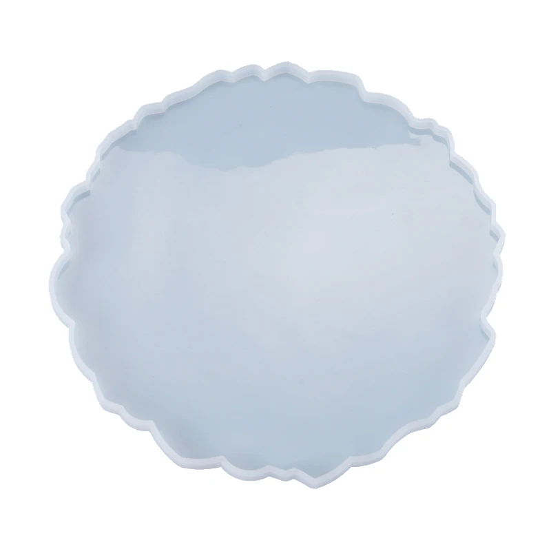 Molde epóxi de cristal para decoração de mesa Rodada Lace Coaster, Molde silicone DIY, mesa giratória de compota