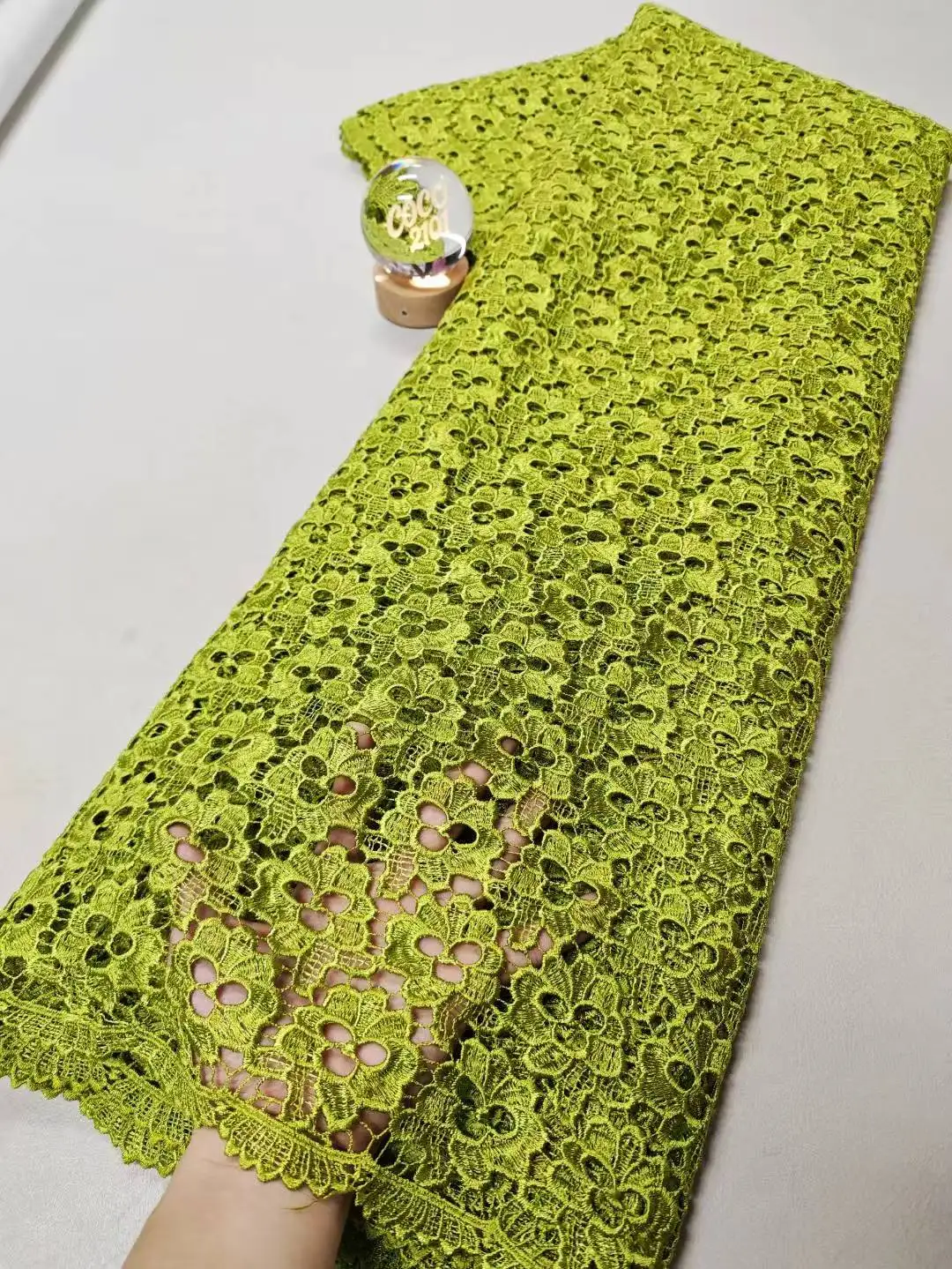 

New Arrival African Water Soluble Sequins Lace Fabric 2026 High Quality Nigerian Guipure Cord Lace Fabric For Woman Praty Dress