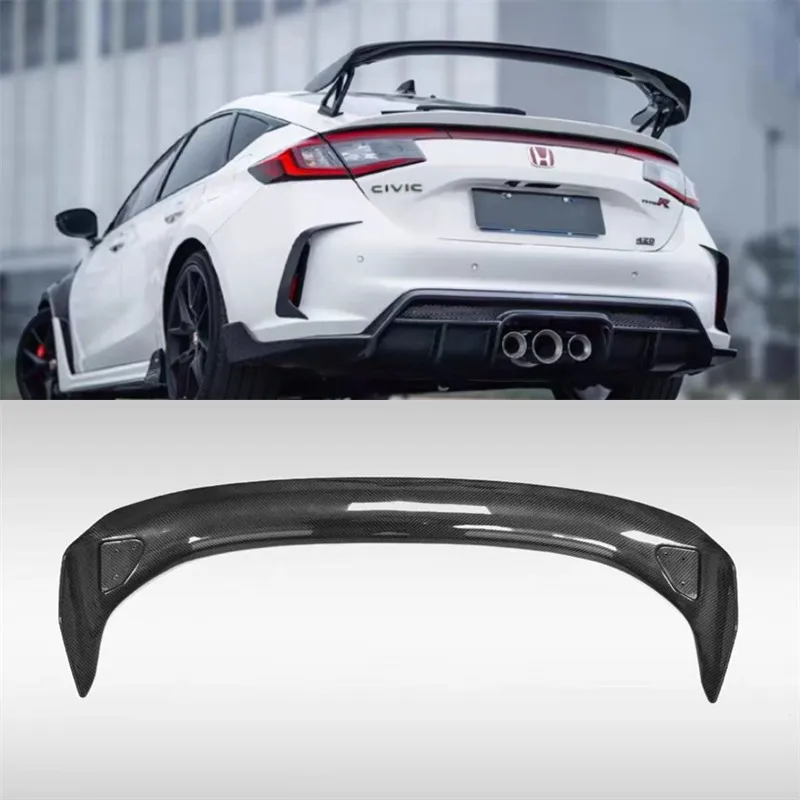 

Для Honda 11-го поколения Civic TypeR 2022-2025 настоящее углеродное волокно хвостовое крыло крыло задний багажник ремонт украшения комплект спойлера