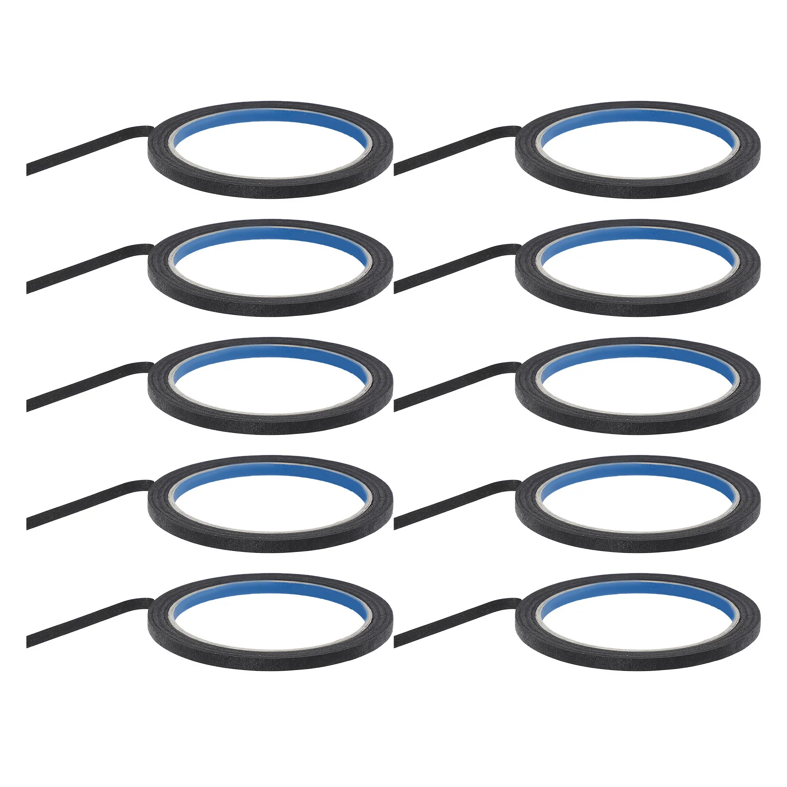 

10 Rolls Black Masking Tape High Temperature Resistant Strong Adhesive For Automotive Painting Diy Crafts Electronics Furniture