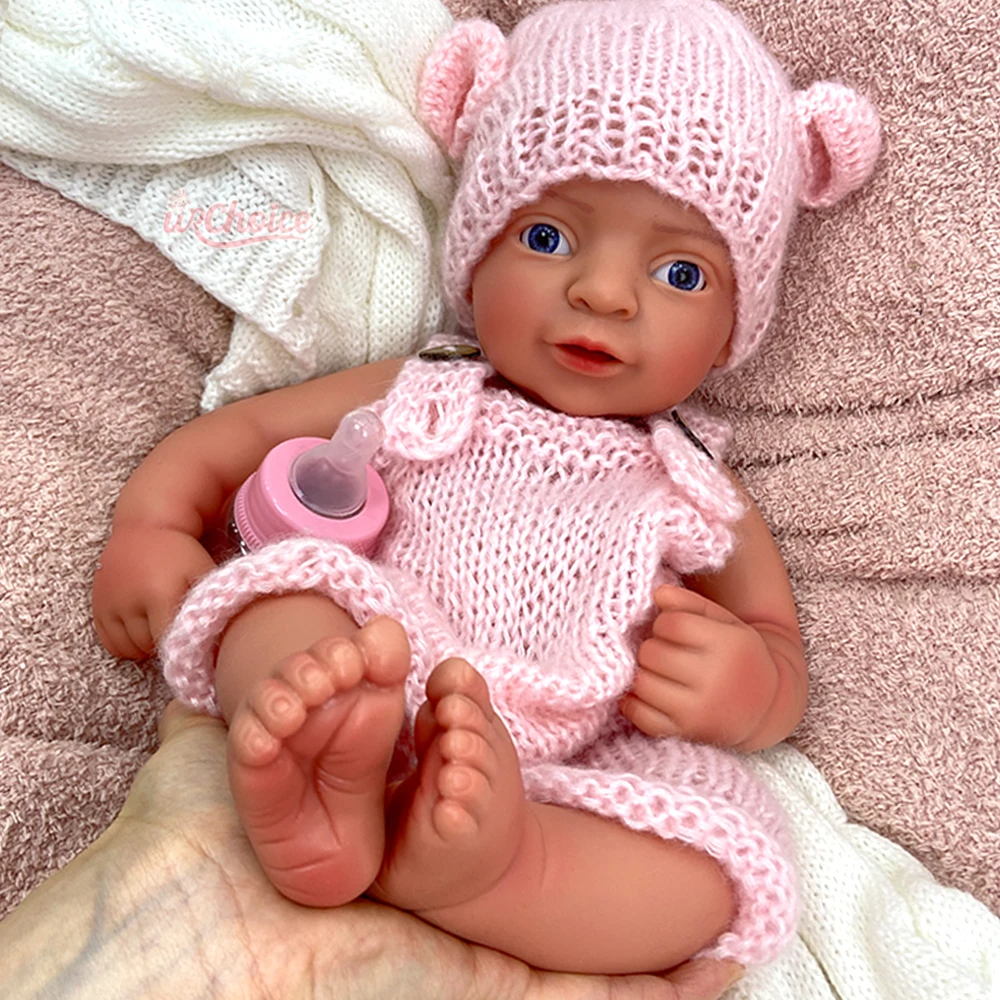 La niña suave de 17 pulgadas puede usar chupetas realistas pesadas de silicona renacido bebé pintado a mano venas visibles regalo de muñeca para la demencia