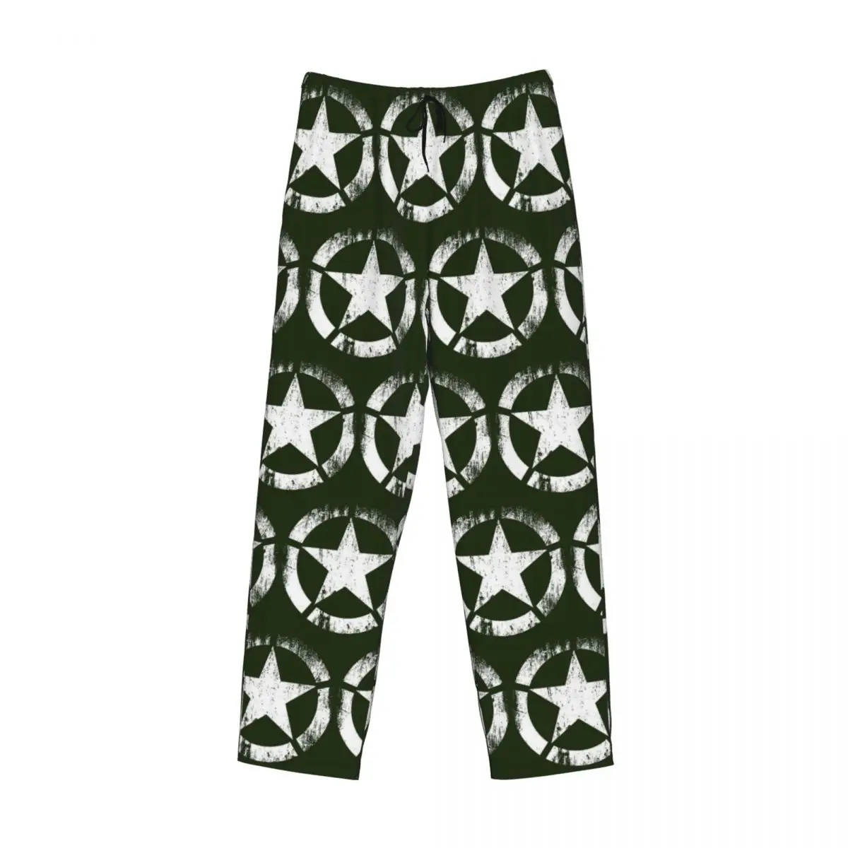 Custom America Army Military Star Pajama Pants Men Sleepwear Sleep Lounge Bottoms with Pockets