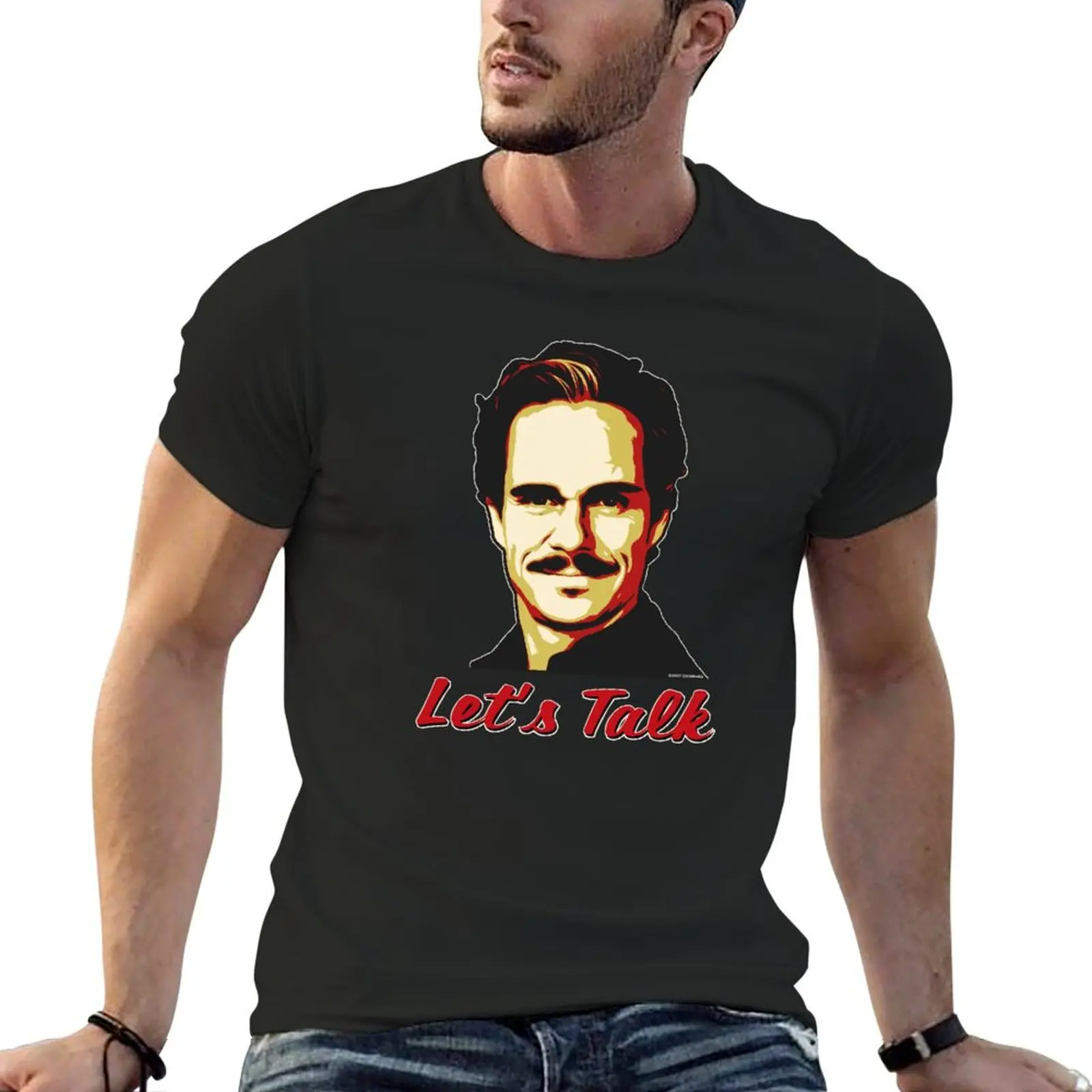 

Better Call Saul, Let's Talk, Lalo Salamanca (red version) T-Shirt boys whites vintage anime shirt graphic tee shirt men