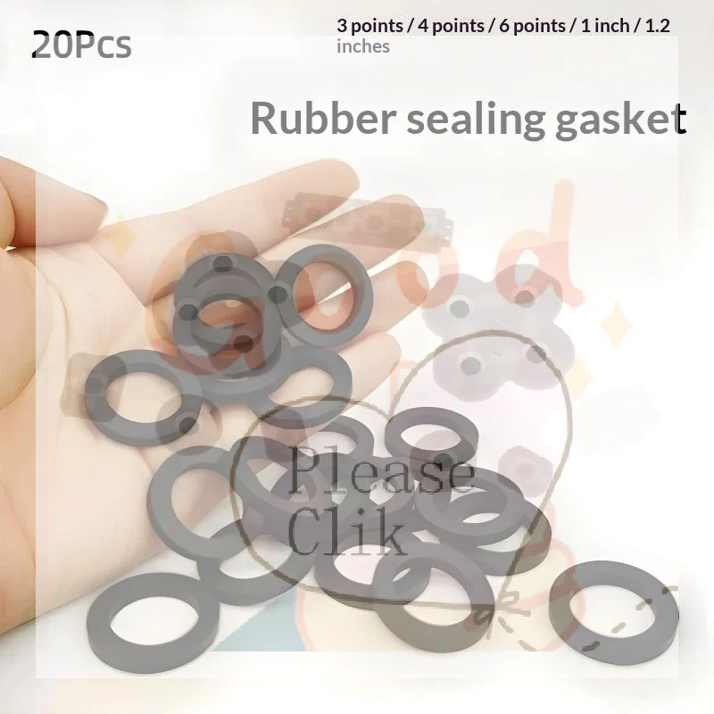 【HG】20Pcs Rubber Flat Gasket Sealing Ring Flexible Washers Seals For Bath Shower Head Hose