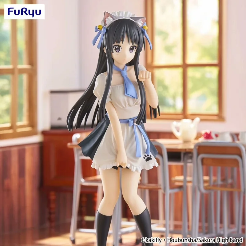متوفر في المخزون FuRyu الأصلي حقيقية Trio-Try-iT K-ON ميو Akiyama 22 سنتيمتر بولي كلوريد الفينيل أنيمي عمل نموذج لجسم اللعب الهدايا سطح المكتب زخرفة دمية #2