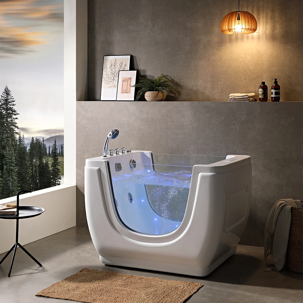 Luxury Thermostatic Baby Spa Bathtub Whirlpool Freestanding Acrylic Bubble Massage Bath Tub