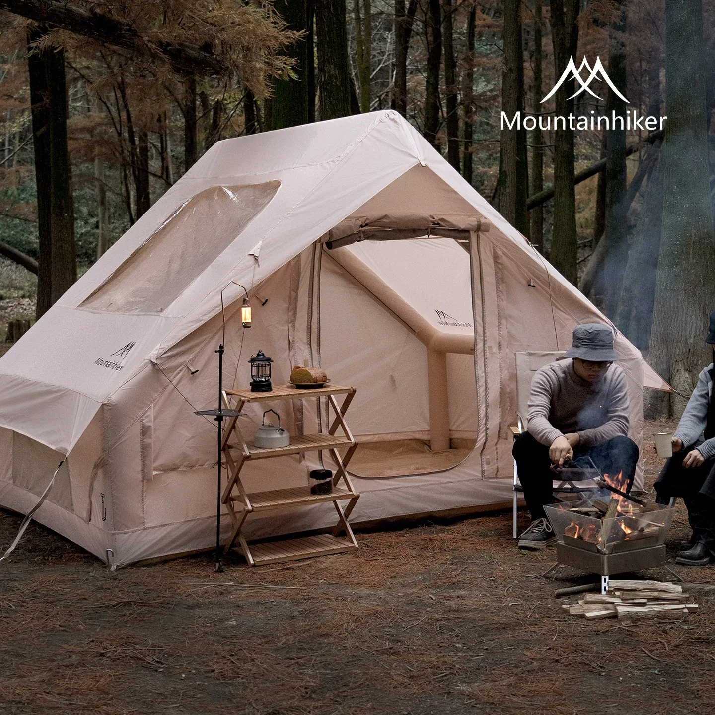 MOUNTAINHIKER Inflatable Camping Tent Oxford Cloth Portable Roof Tent for Outdoor Star Gazing Self-Driving Tour
