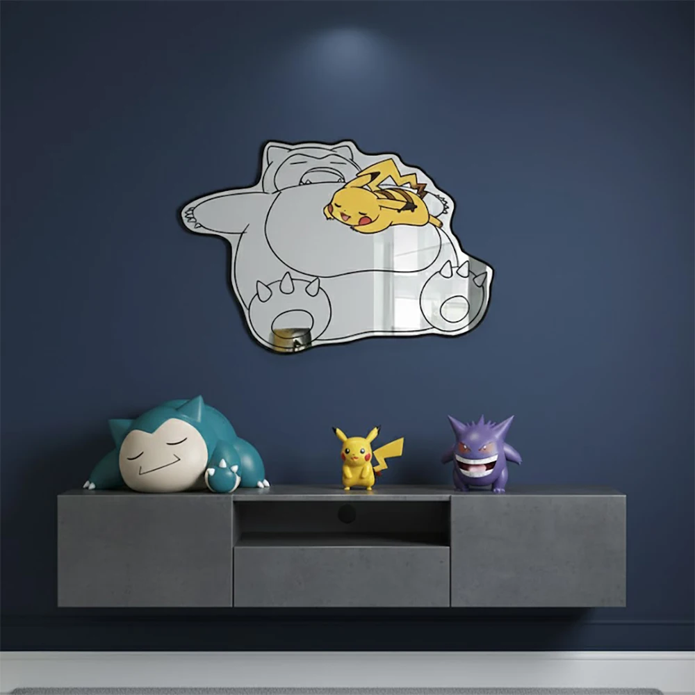 Dragon Ball Z\Pokemon\Miroir Anime One Piece Gengar/Snorlax Miroir transformez votre pièce dans une scène Manga vivante