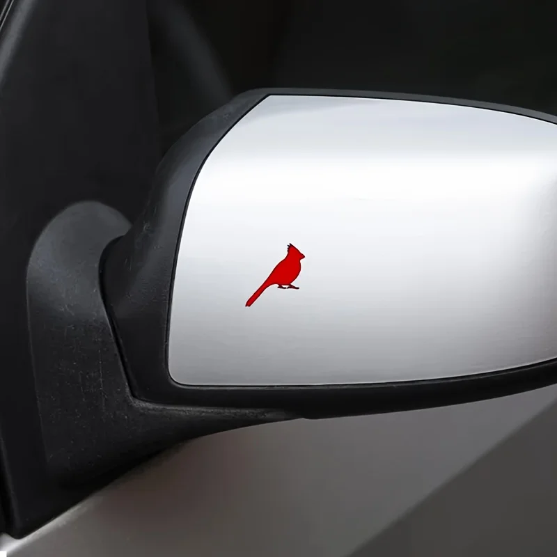 4 قطع/مجموعة من ملصقات الفينيل العصرية على شكل طائر الكاردينال الأحمر - مثالية لحقائب الظهر/حافظات الهاتف/أجهزة الكمبيوتر المكتبية/ديكور الطبيعة