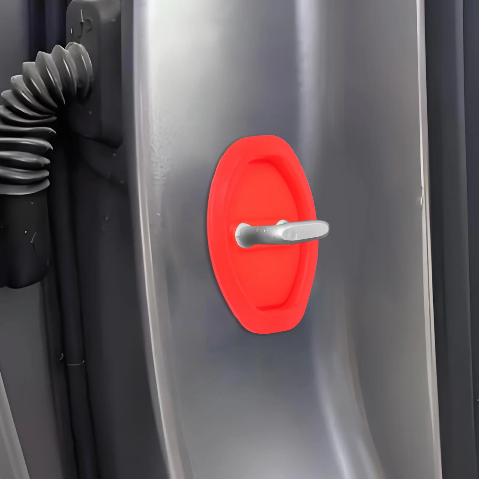 

4Pcs Universal Silicone Door Lock Latch Protector Heavy Duty Shock Absorption Cover for Car Doors Noise Reduction Scratch Proof