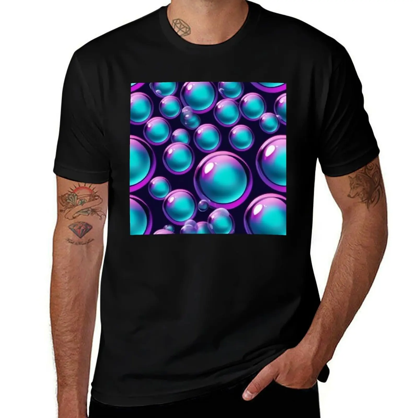 

Neon Bubble Pattern T-Shirt graphic t shirts for man t shirts for man pack white T-Shirt