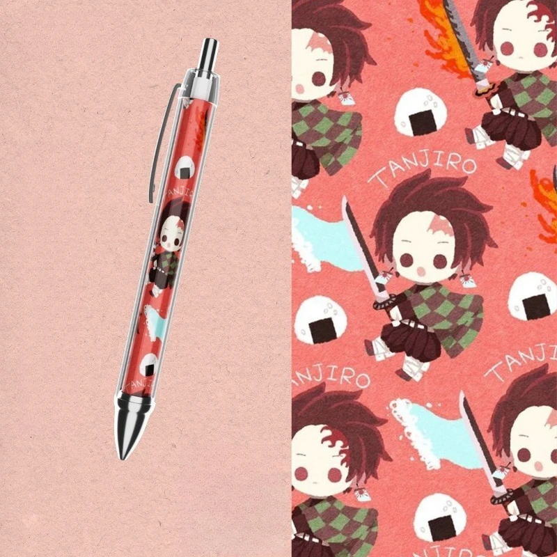 Demon Slayer Penne Gel 0.5mm Anime Figura Tanjirou Penna a sfera liquida diretta Kawaii Cancelleria Scuola Forniture per ufficio Regalo