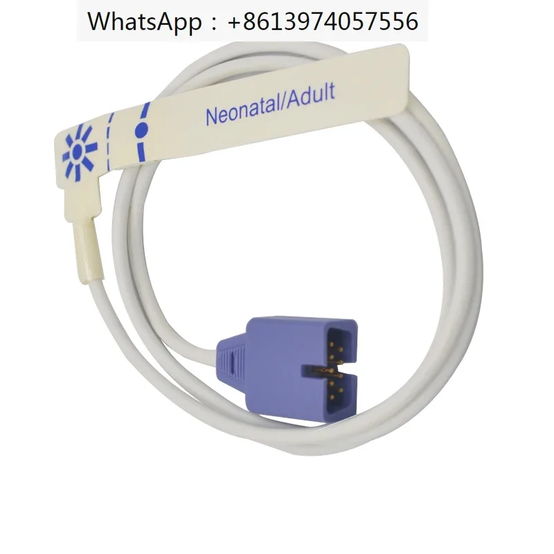 9 إبر مشفرة مسبار الأكسجين في الدم القابل للتصرف SPO2 قماش غير منسوج للبالغين #1