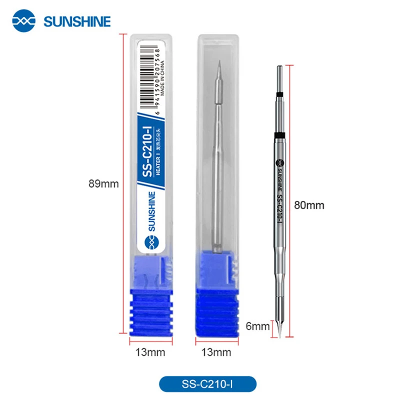 Lead-free Sunshine SS C210 Soldering Tip Universal GVM T210 T210 T26 T26D S21 Tips Fast Heating C210-I/IS/K Head for SMD Welding