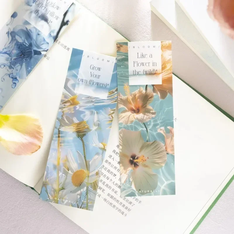 

5Pcs Bookmarks Mirror Moon Clear Literature Handbook Decoration Stationery Package Supplies Material Scrapbook cut 214*70MM