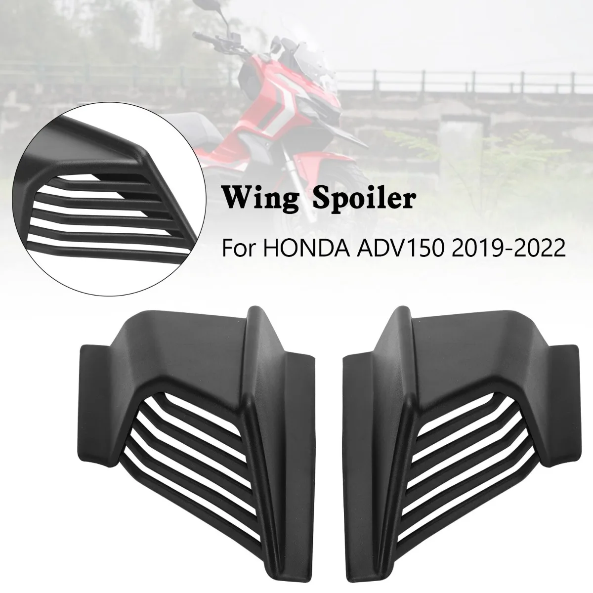 

1 Pair Motorcycle Body Winglet Side Deflector Air Wing Spoiler For HONDA ADV-150 2019-2022 Black U