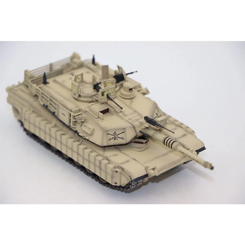 NEW 1:72 US Army M1A2 TUSK I Main Battle Tank Armored Vehicle Finished Model Painted Military Soldier Collection Gift Toys