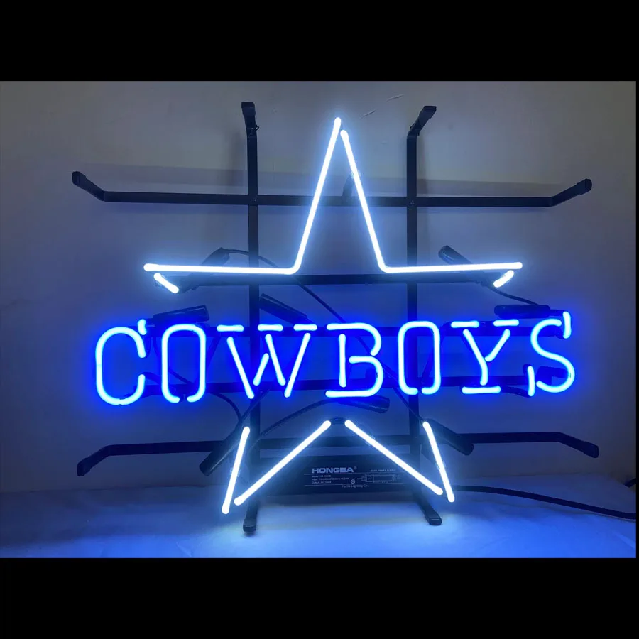 

Neon Sign for Dallas Cowboy Art Banner Neon Bulb sign handcraft neon signboard Beer Bar Pub Logo Art neon light anuncio luminos