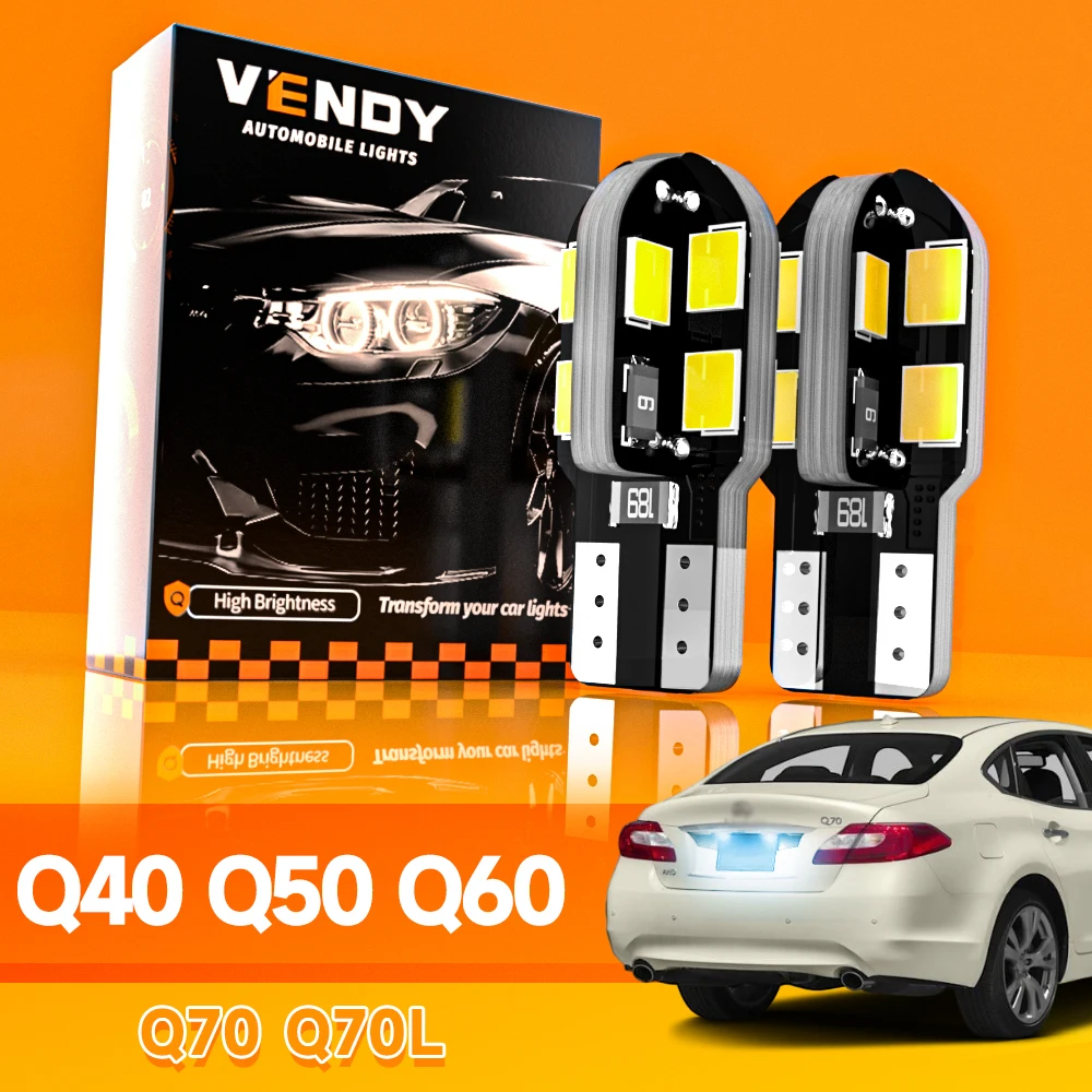 

2pcs For Infiniti Q40 Q50 Q60 Q70 Q70L 2013-2018 LED License Plate Light 2014 2015 2016 2017 Canbus Accessories