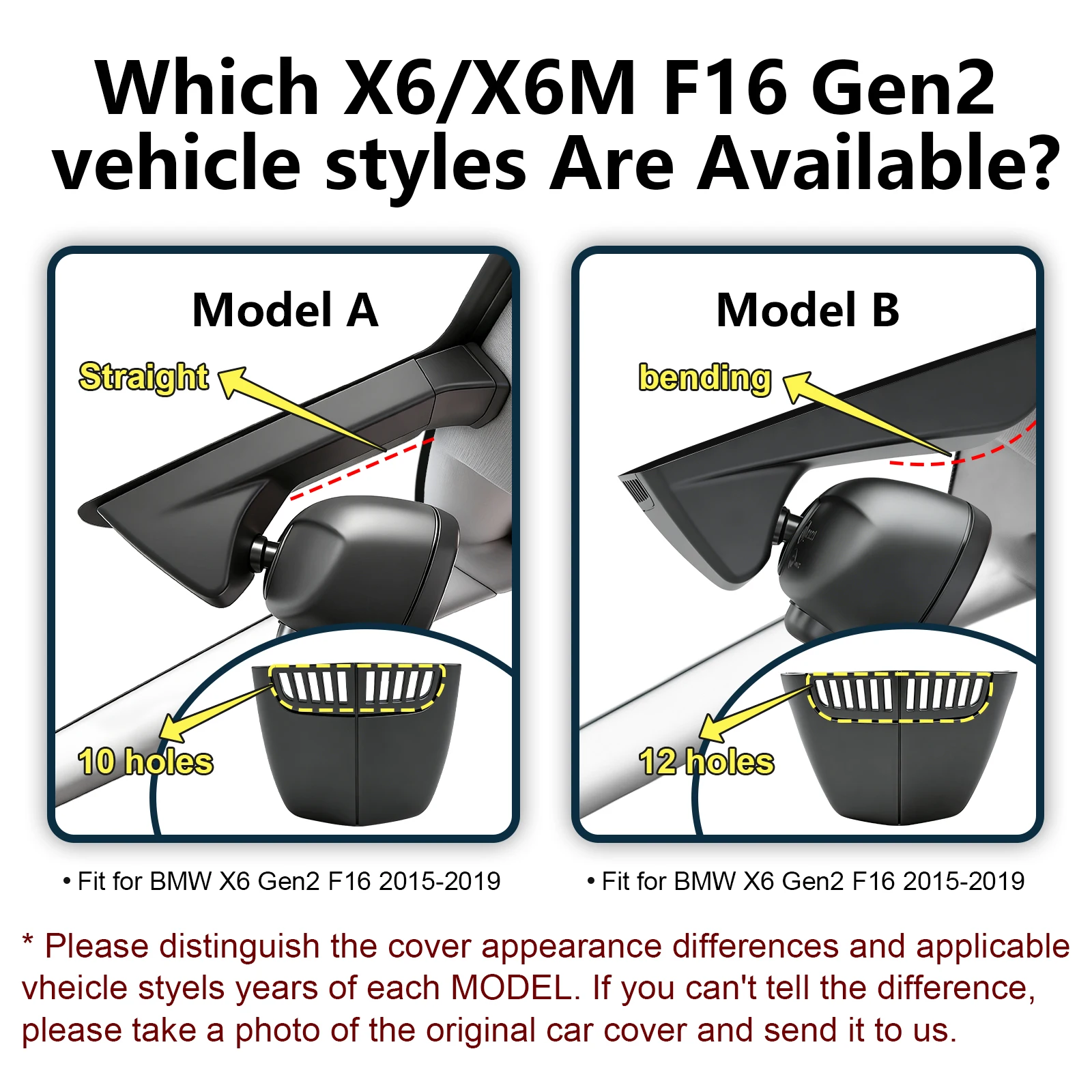 Dedicated 4K Dash Cam For BMW X6 Gen2 F16 Car Camera Recorder (Model A/B) 2015-2019 GPS WiFi & APP Plug and Play DashCam