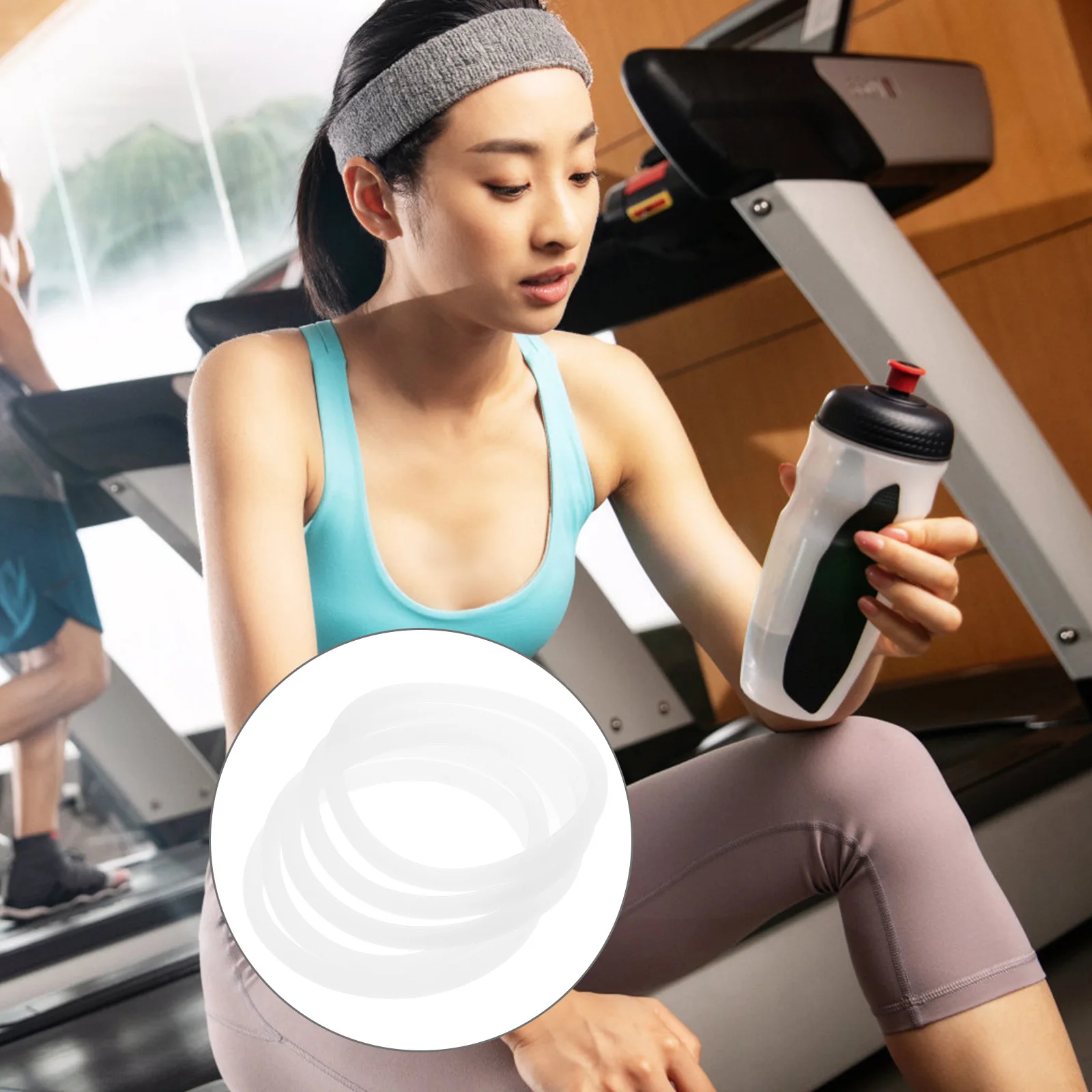 

5Pcs Silicone Bottle Gasket Replacement Set Leak Proof Sealing Rings Versatile Round Seal Ring for Water Flask Gasket