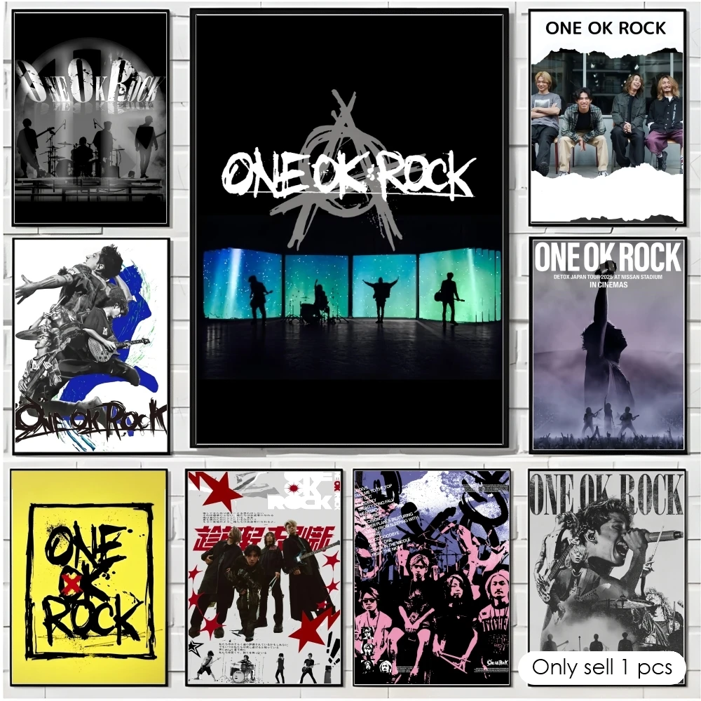 Band ONE O-OK R-ROCK Poster Decorative Wall Art Stickers Mural Photo Print for Home Living Room Hallway Decor
