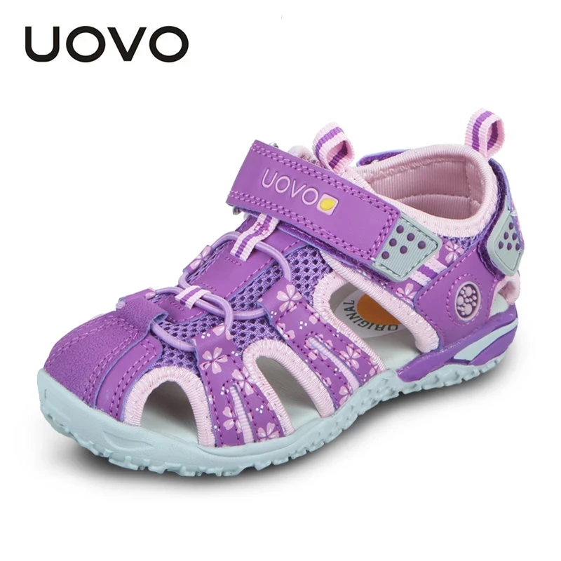 

Uovo New Girls Sport Beach Sandals Cutout Summer Kids Shoes Toddler Sandals Closed Toe Girls Sandals Children Shoes EU 25-31