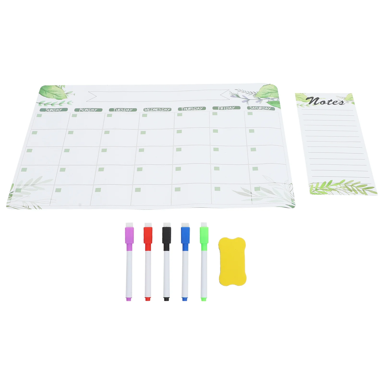 1 مجموعة المغناطيسي مذكرة المجلس الجاف محو التقويم للثلاجة السبورة مخطط المطبخ الجدول الزمني المنظم الثلاجة لوح كتابة #6