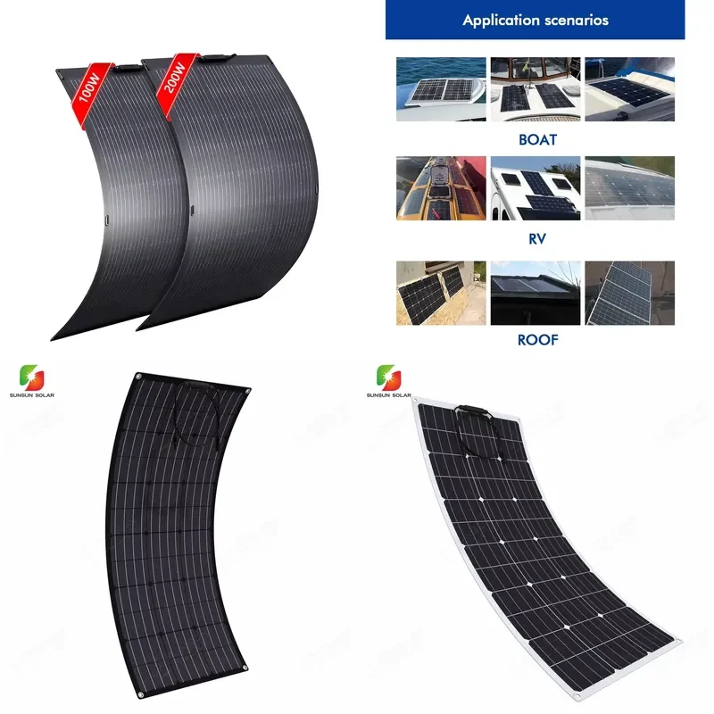 

50W 100W 150W 200W Flexible Solar Panel Perovskite OPV Clear Transparent High Efficiency Custom Shape Mini Small Photovoltaic