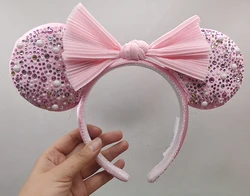 Disney Baublebar Minnie Ears Millennial Pink Bow Headband Pearl New